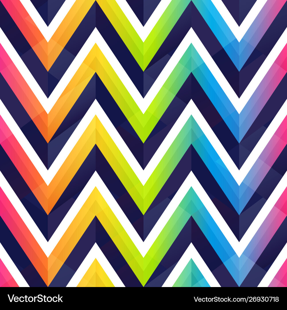 Rainbow Zigzag Pattern Vector Image