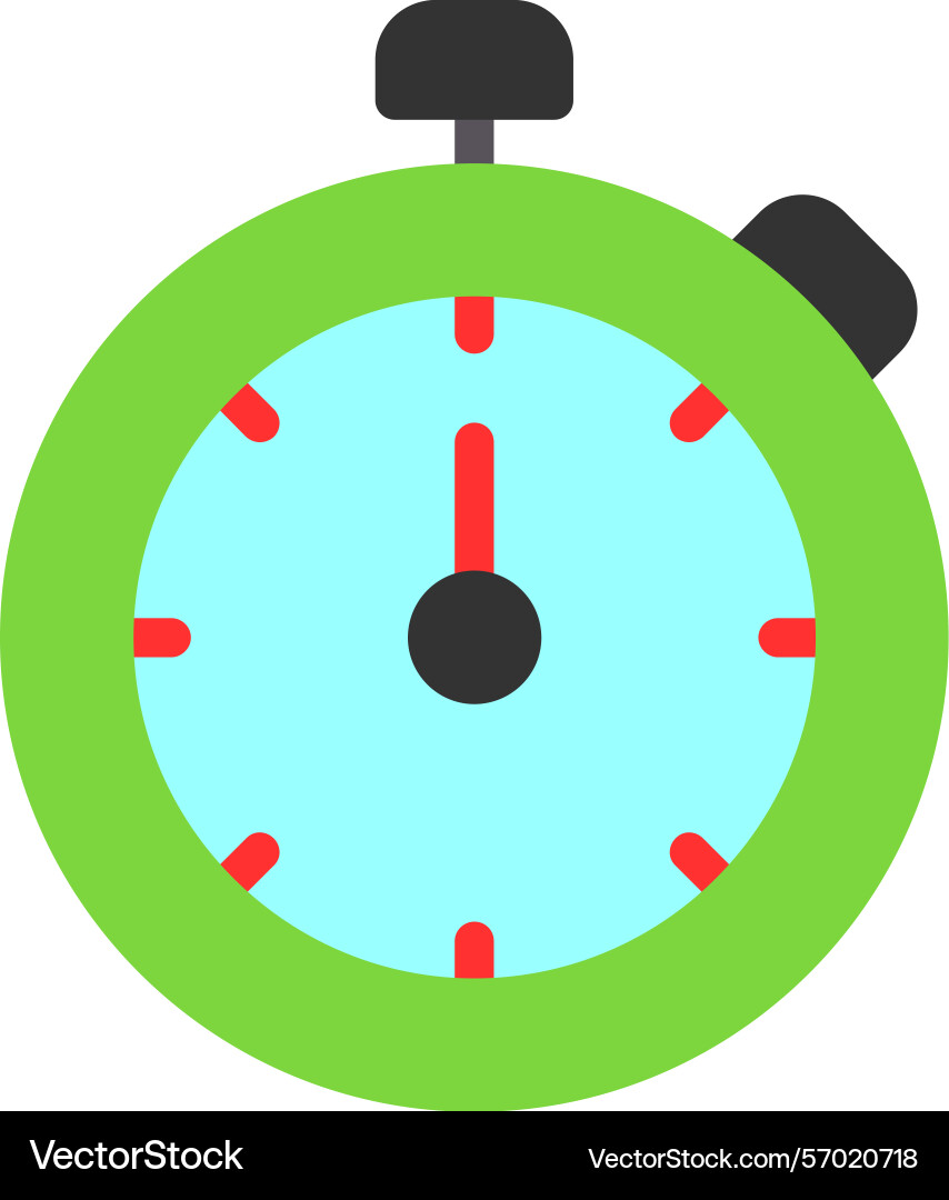 Timer flat style icon design vector image