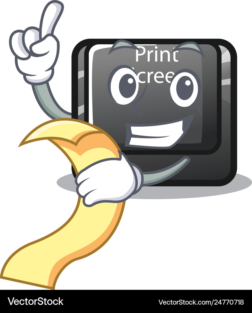 With menu button print screen isolated With menu button print screen isolated vector image