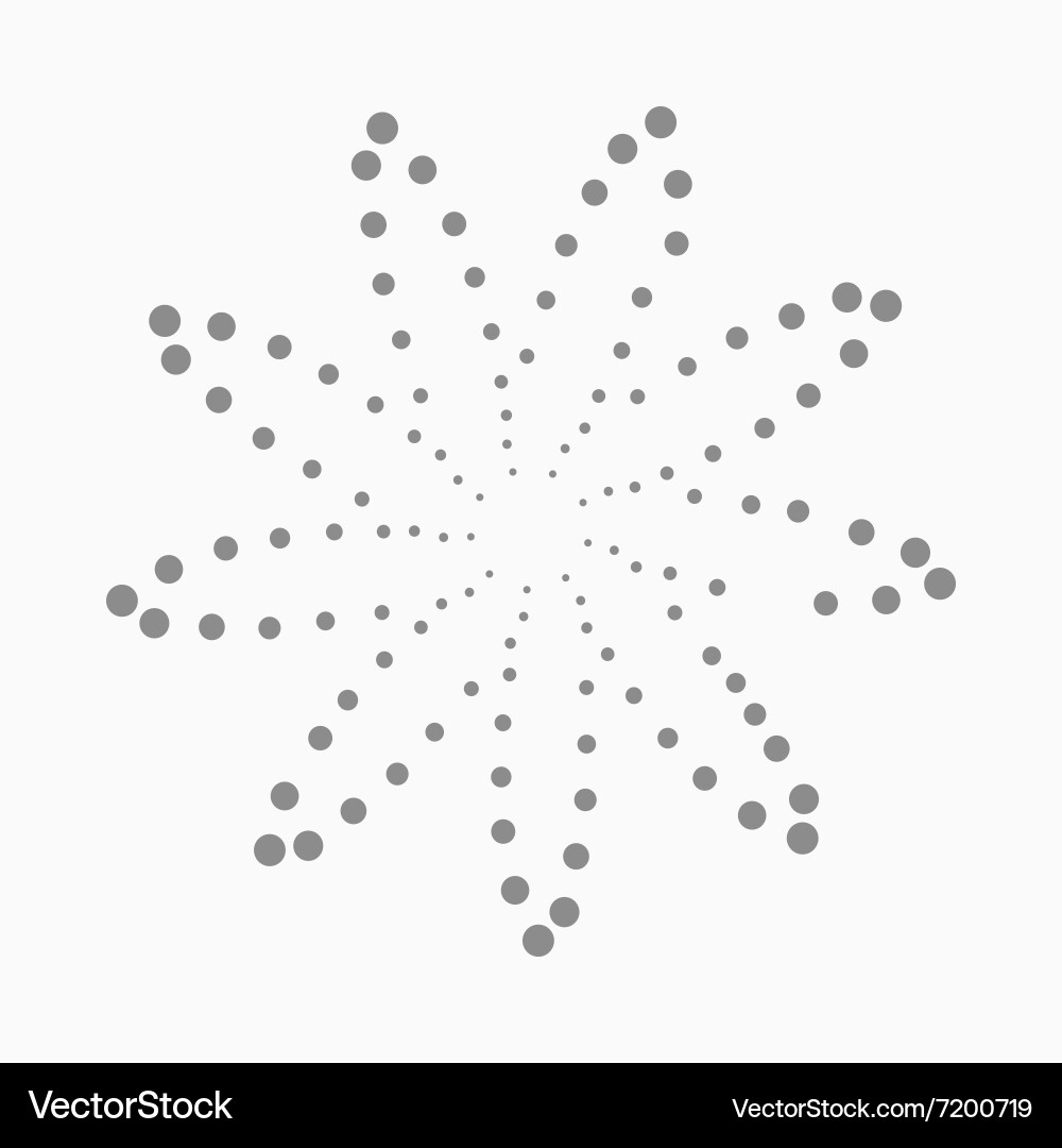 Abstract dotted shape design element vector image