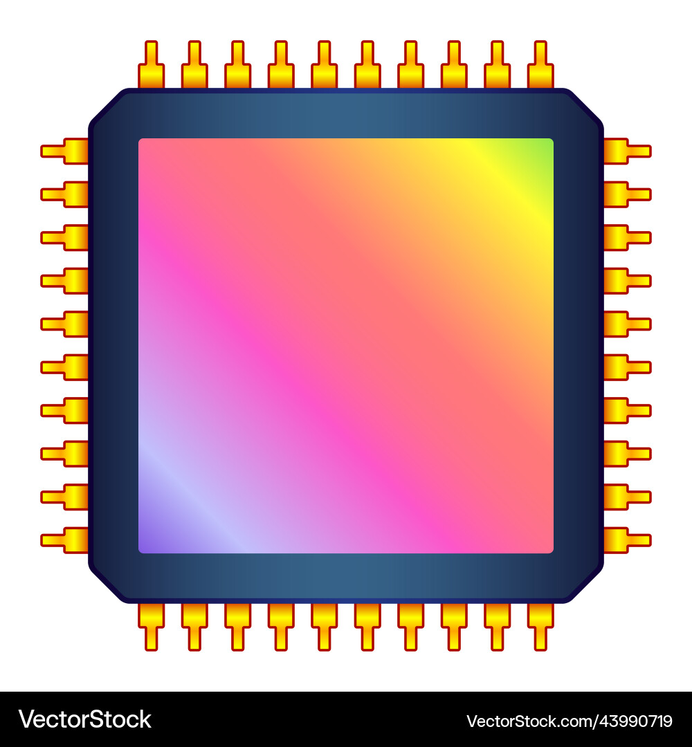 Abstract Microchip Circuit Diagram vector image