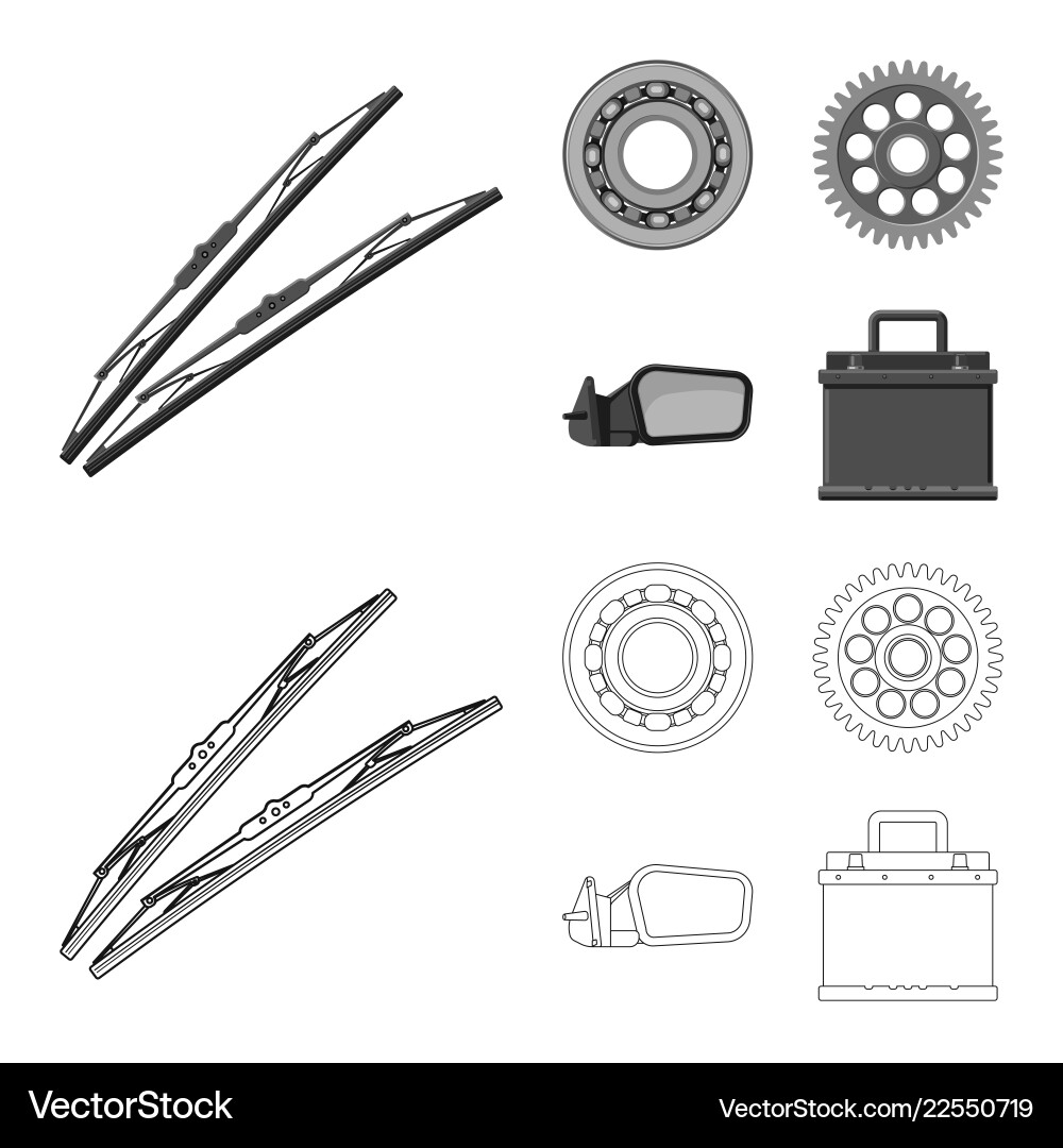Auto and part symbol Auto and part symbol Vector Image
