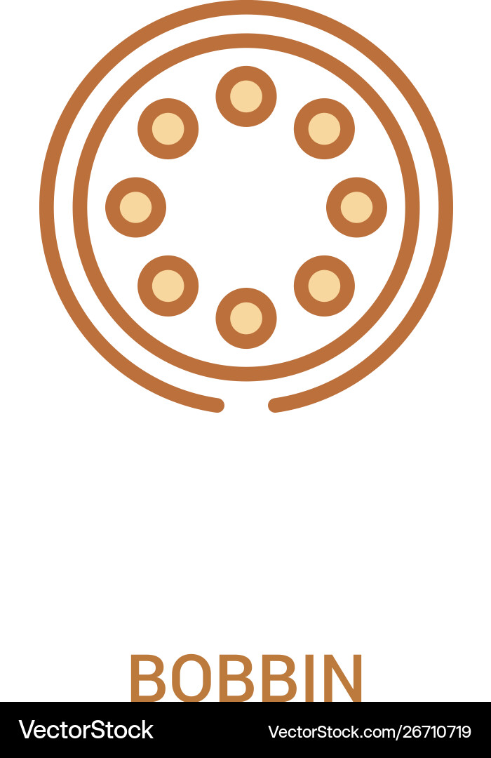 Bobbin concept 2 colored icon simple line element Vector Image