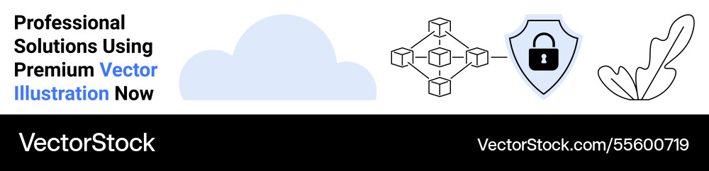 Cloud technology blockchain security Cloud technology blockchain security vector image