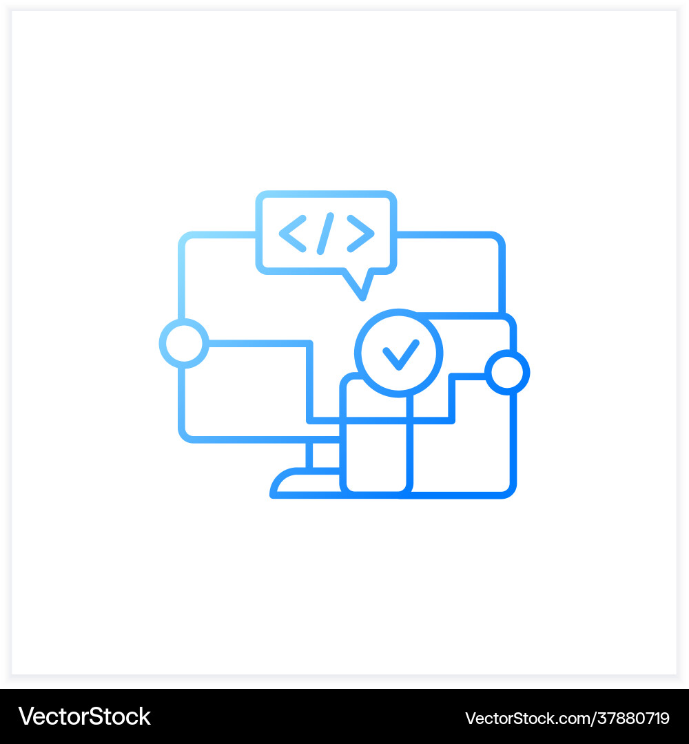 Cross platform software gradient icon vector image