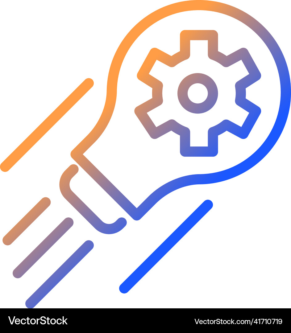 Development gradient linear icon Development gradient linear icon vector image