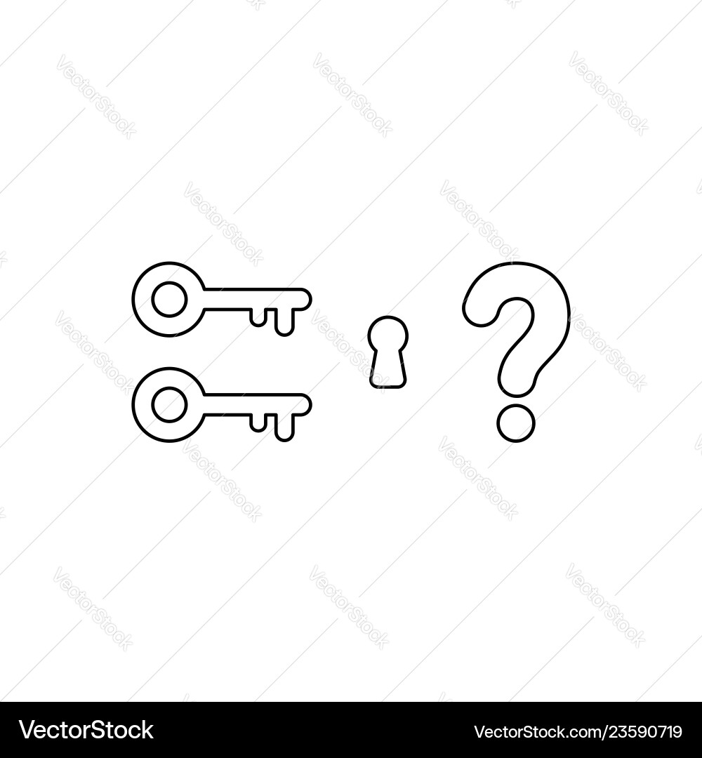 Flat design style concept two key icons Vector Image