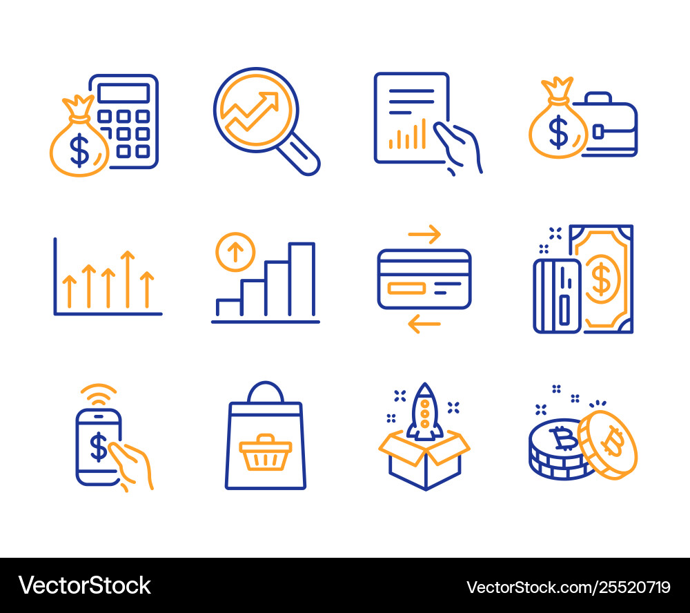 Graph chart finance calculator and analytics Graph chart finance calculator and analytics vector image