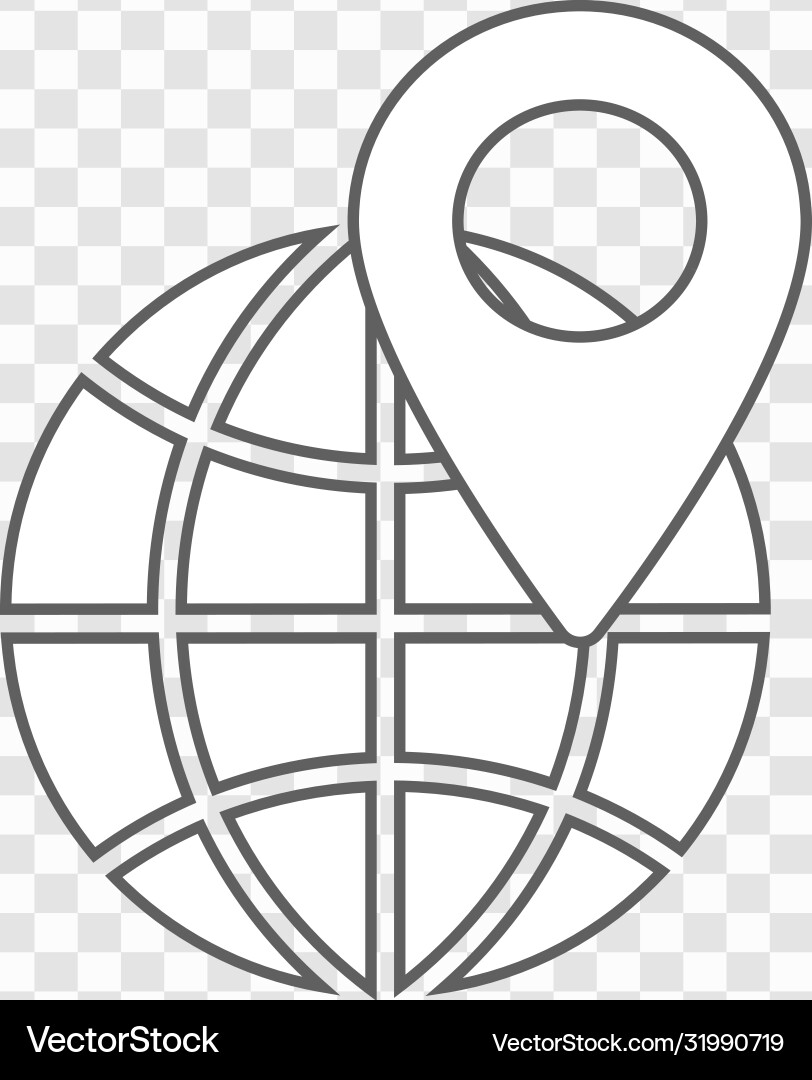 Map pointer flat line icon Map pointer flat line icon vector image