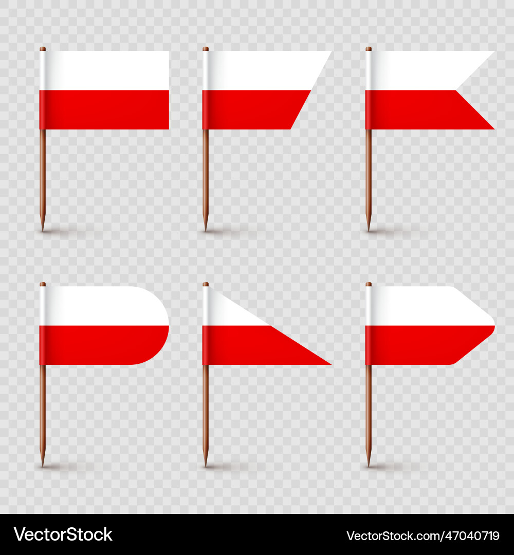 Polnisch Zahnstocher Flaggen souvenir aus poland Polnisch Zahnstocher Flaggen souvenir aus poland vektorbild