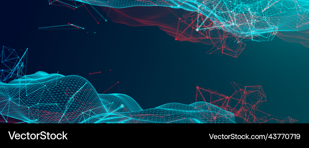 Polygonal science background with connecting dots Polygonal science background with connecting dots vector image