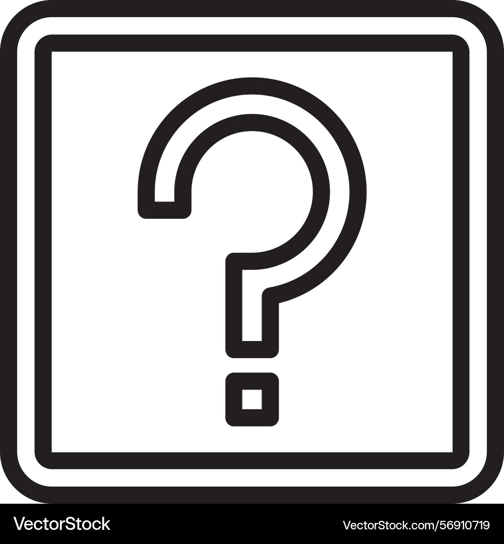 Question mark linear style icon design vector image