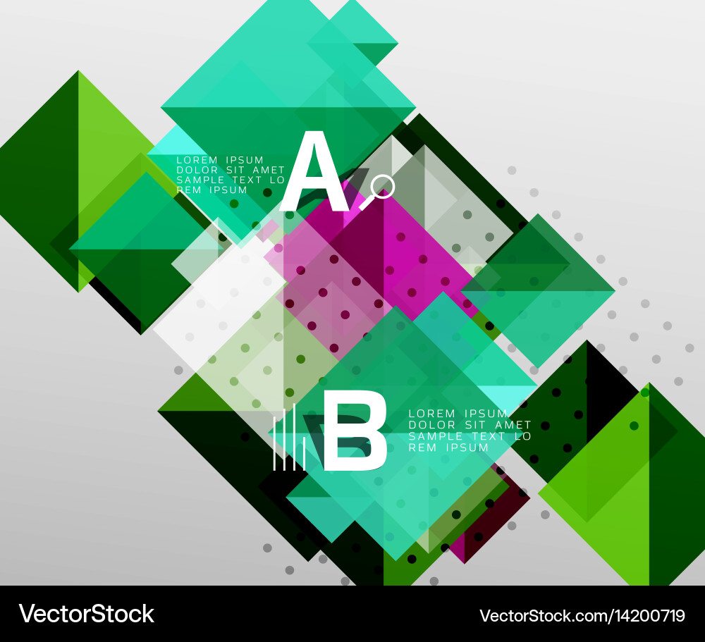 Repetition of overlapping color squares Vector Image