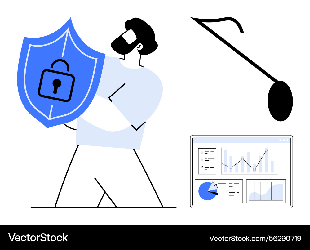 Secure data management with analytics and privacy Secure data management with analytics and privacy Vector Image
