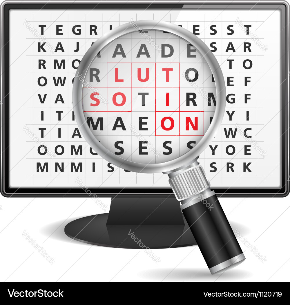 Solution concept vector image