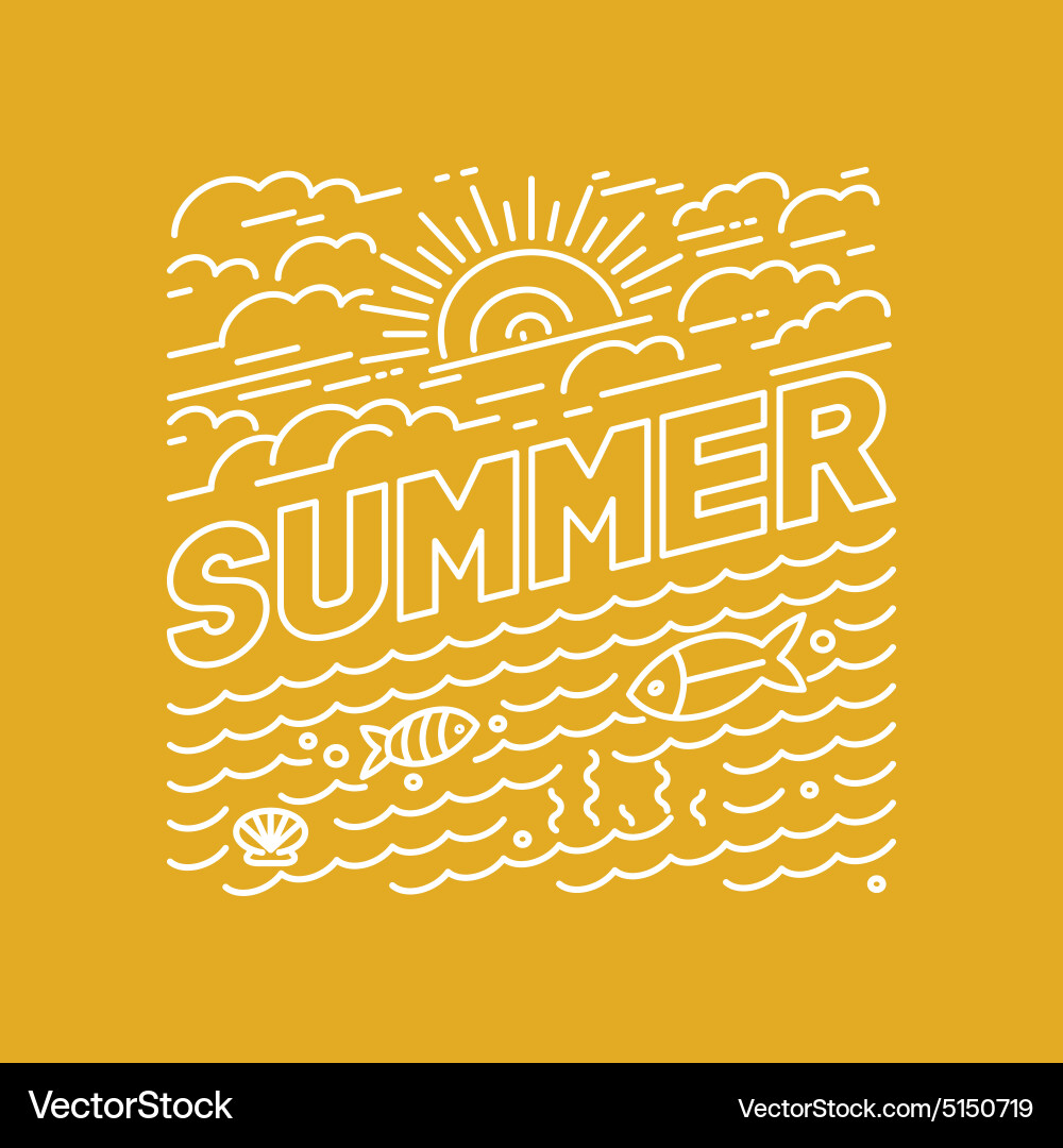 Summer poster Royalty Free Vector Image - VectorStock