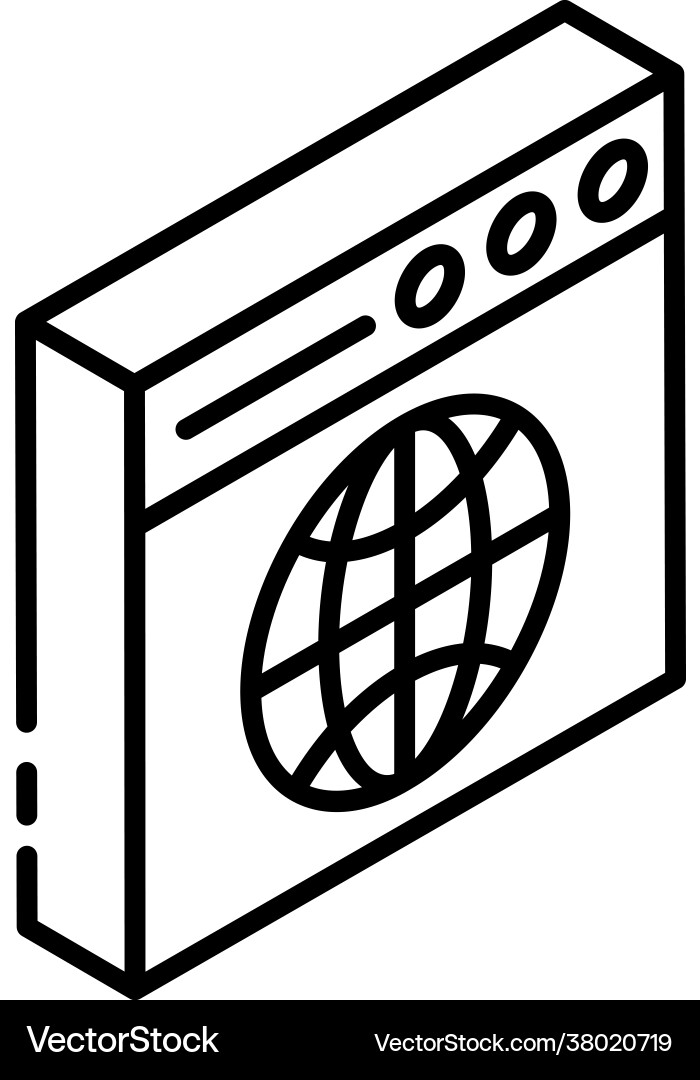 Web browser vector image
