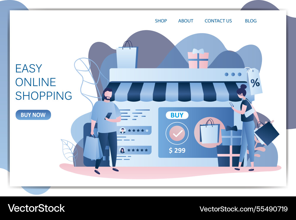 Web page or mobile application of online vector image