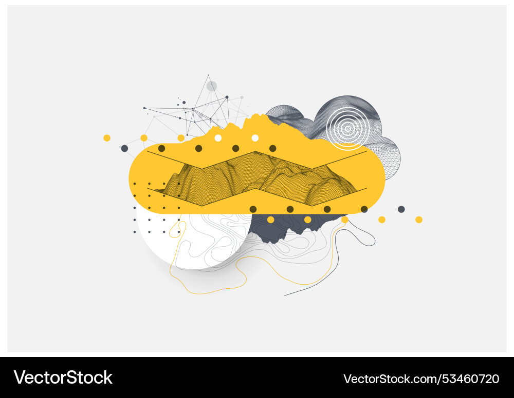 Abstract art wireframe background modern science Vector Image
