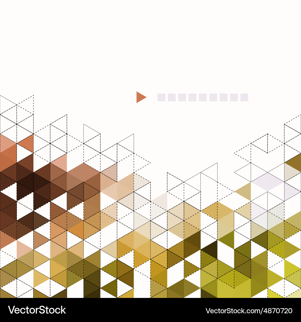 Abstract technology background with color triangle vector image