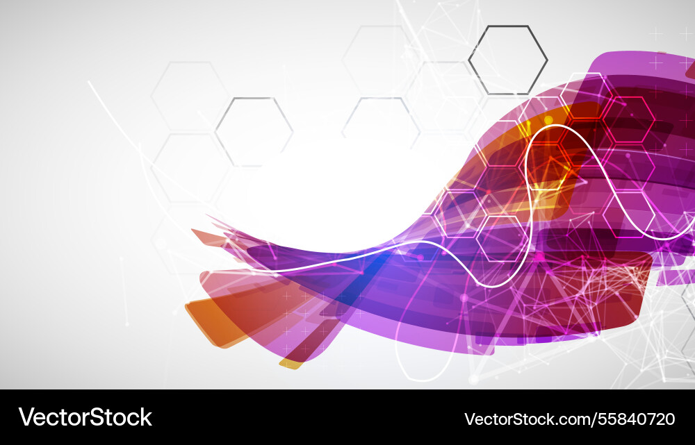 Abstract wave of rectangles with plexus elements Abstract wave of rectangles with plexus elements vector image