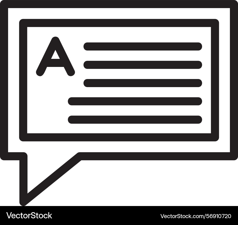 Answer linear style icon design vector image