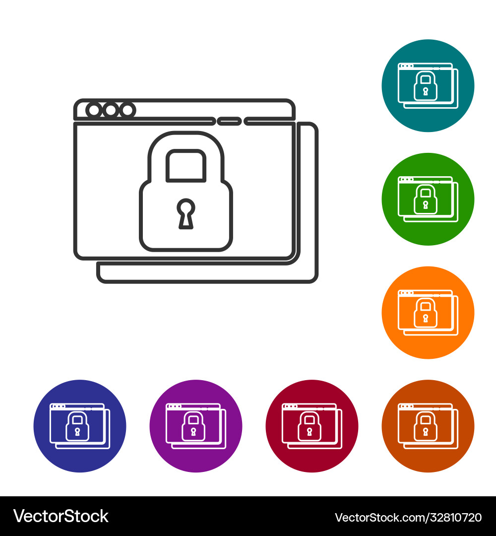 Black line sichern Sie Ihre Website mit https ssl icon Black line sichern Sie Ihre Website mit https ssl icon vektorbild