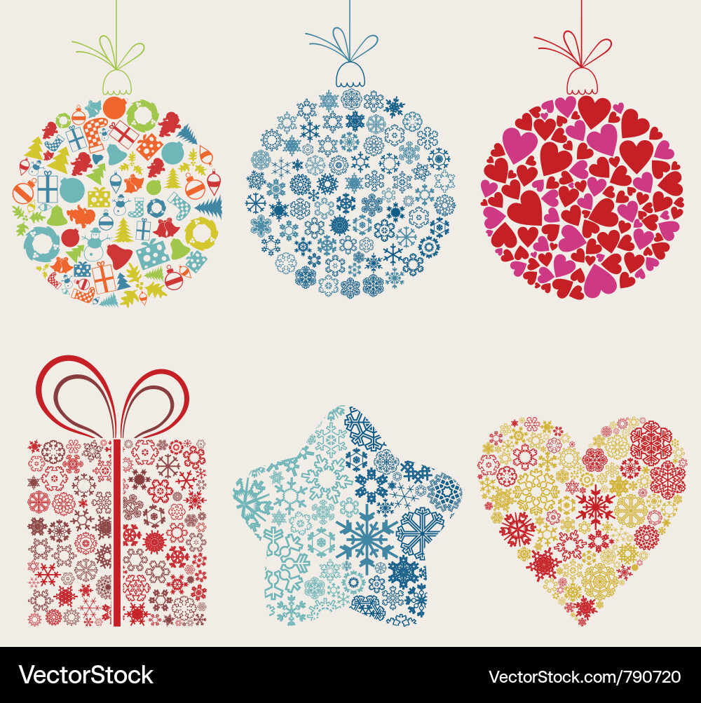 Buntes Dekor-Set Vektorbild