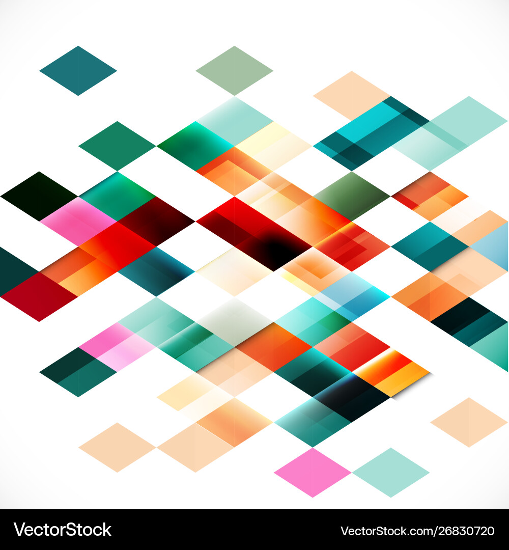 Colorful transparency and overlapping square Colorful transparency and overlapping square vector image