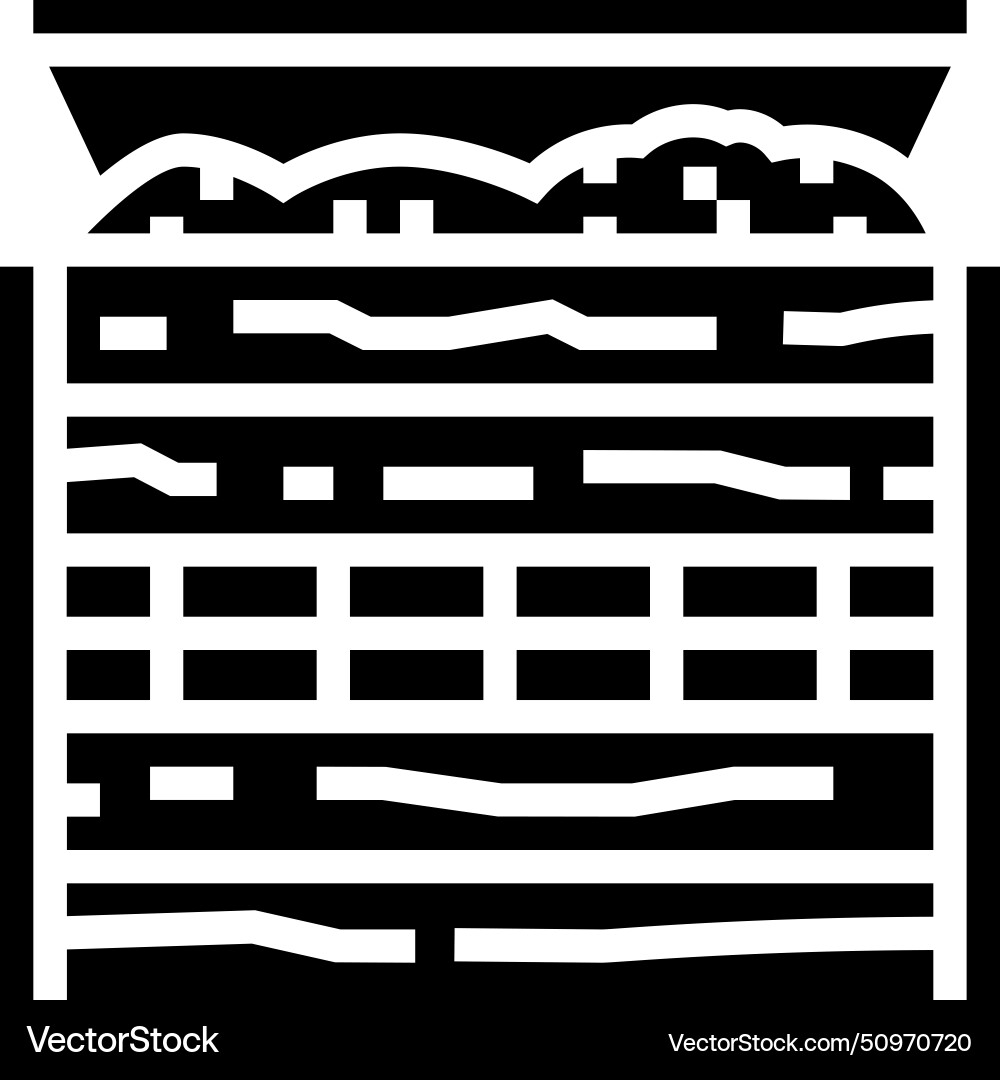 Composting waste sorting glyph icon Vector Image