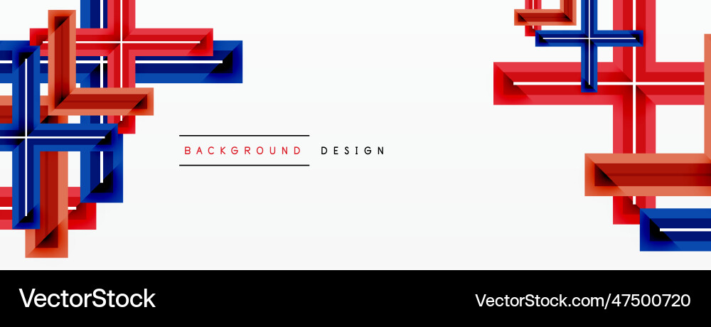 Cross line background minimal geometric template Cross line background minimal geometric template vector image