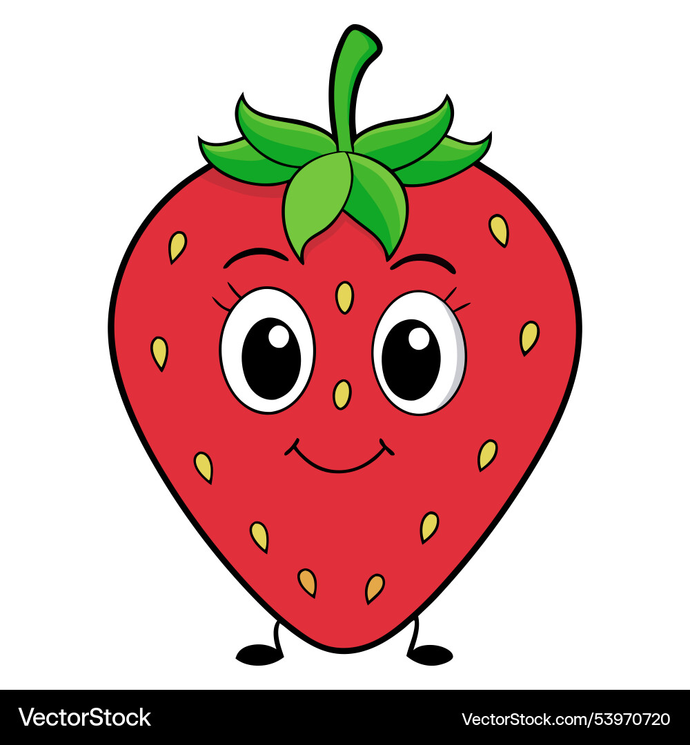 Cute-strawberry -art Vector Image