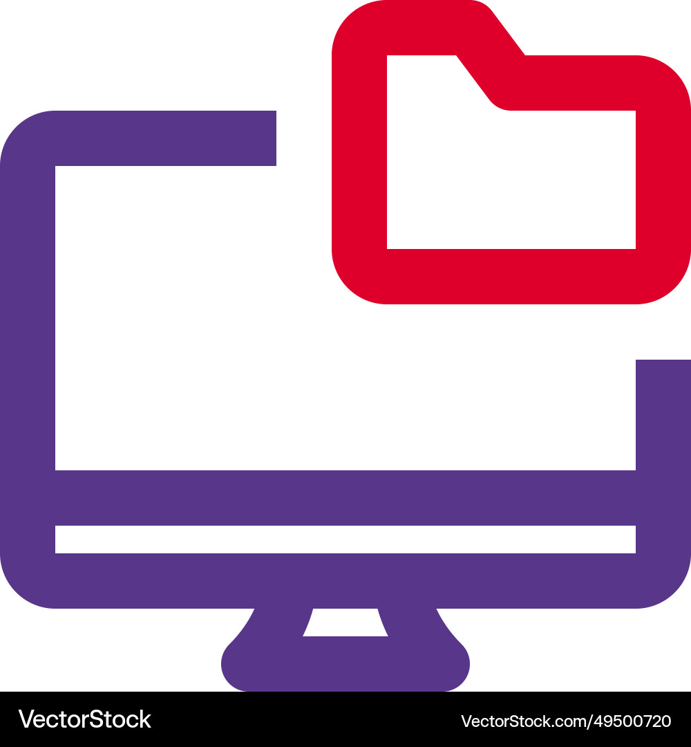Digital folder for organizing and storing files vector image