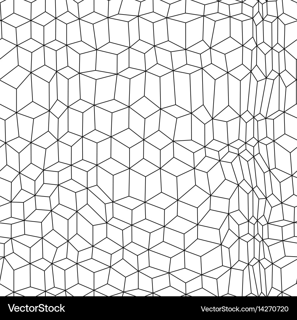 Distorted Cube Grid Pattern vector image