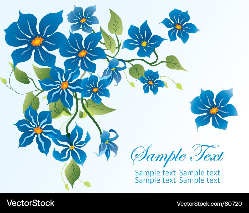 Floral Template with Vines Vector Image