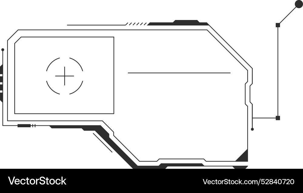 Futuristic callout box tech hud empty template vector image