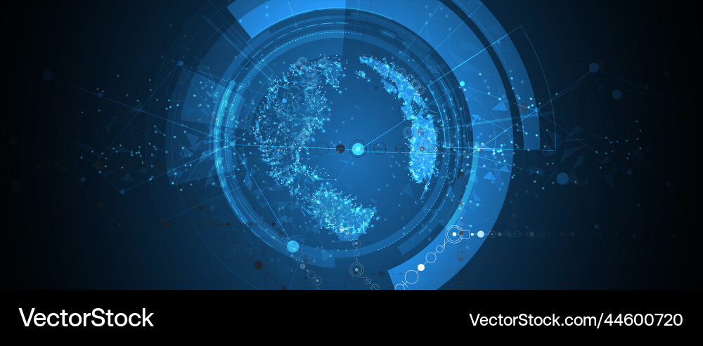 Global Technology Data Network vector image
