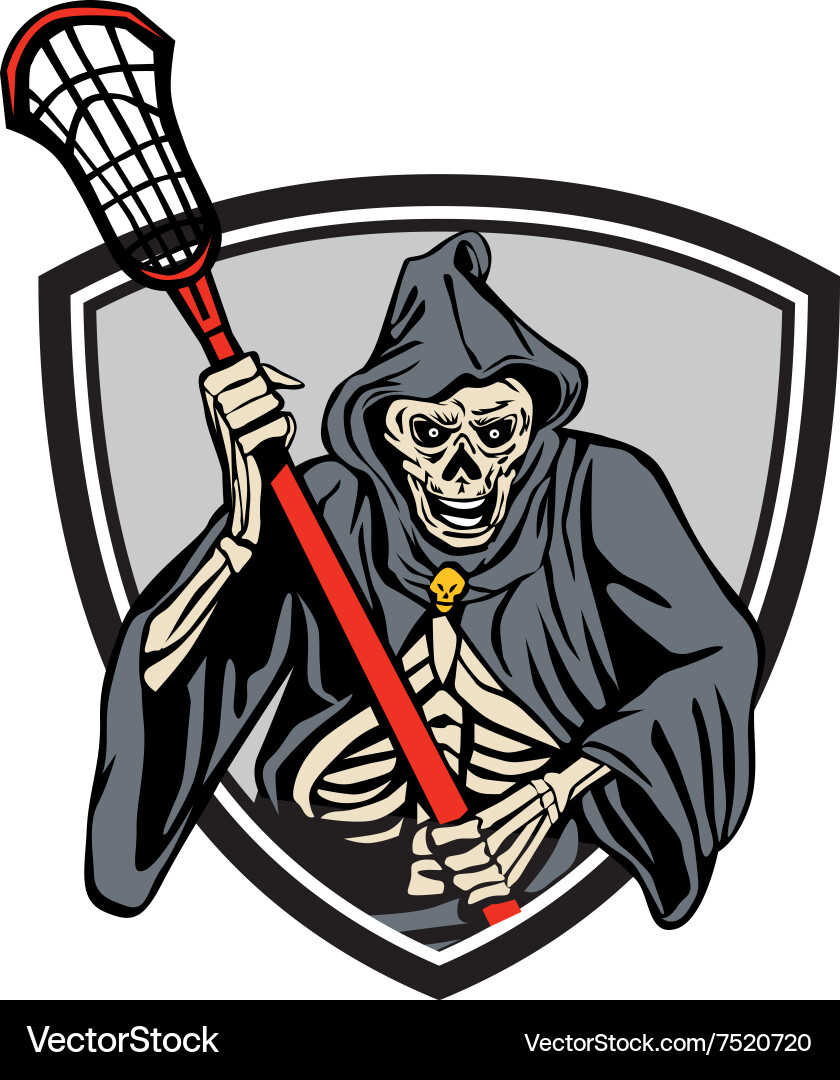 Grim Reaper with Lacrosse Stick vector image