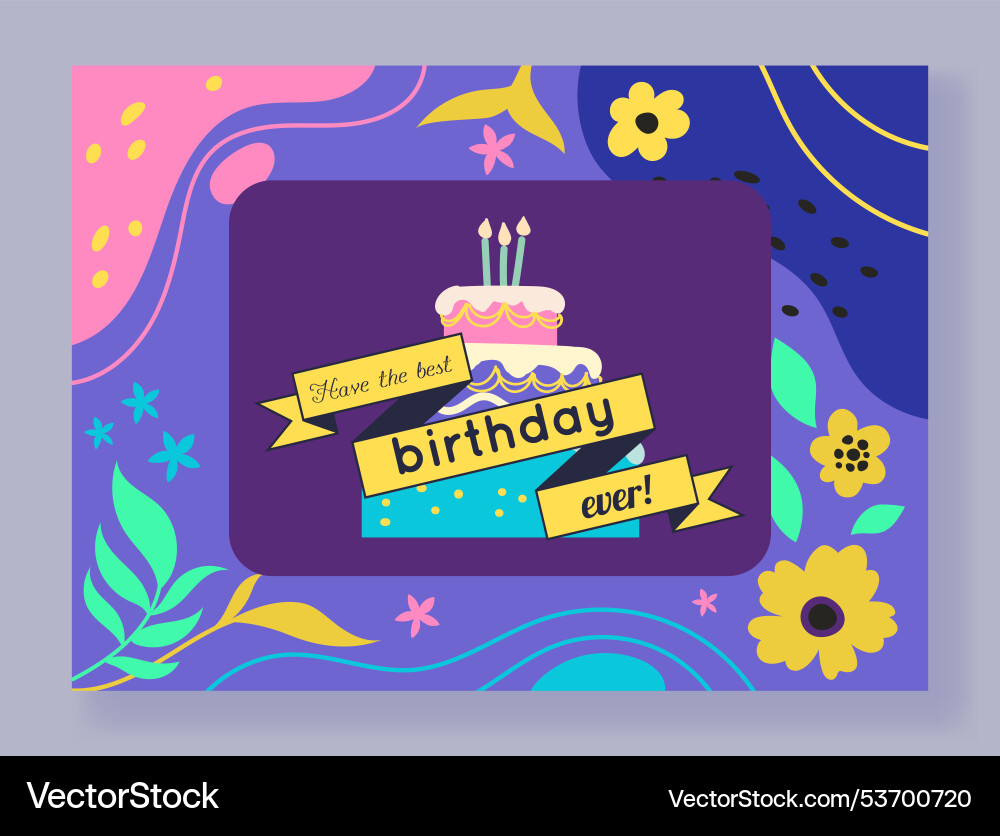 Happy Birthday Grußkarte Jubiläum Happy Birthday Grußkarte Jubiläum vektorbild