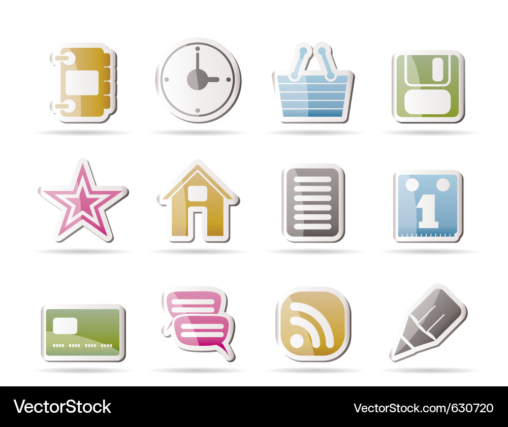 Internet and website icons Vector Image