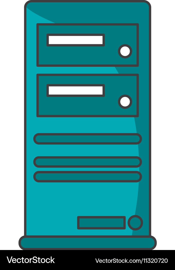 Isolated cpu device design Vector Image