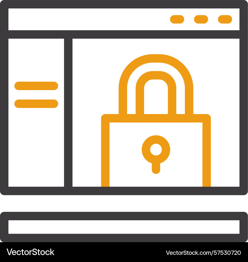 Lock two color icon Vector Image