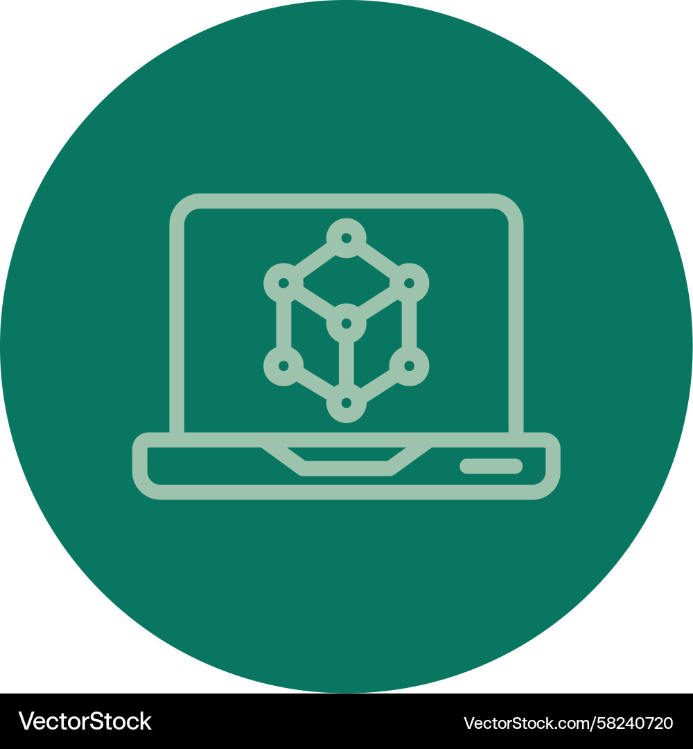 Multi-Colored Simulation Line Icon Vector Image