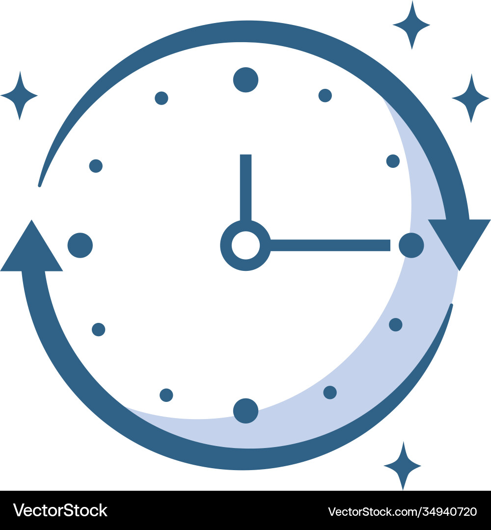 Refresh time progress line style icon vector image