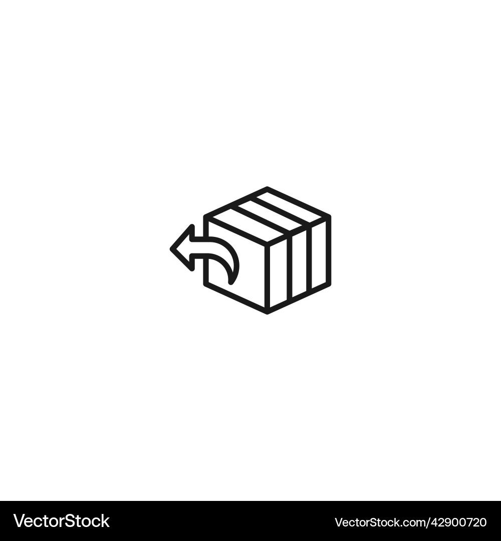 Return filled line icon linear style sign Vector Image