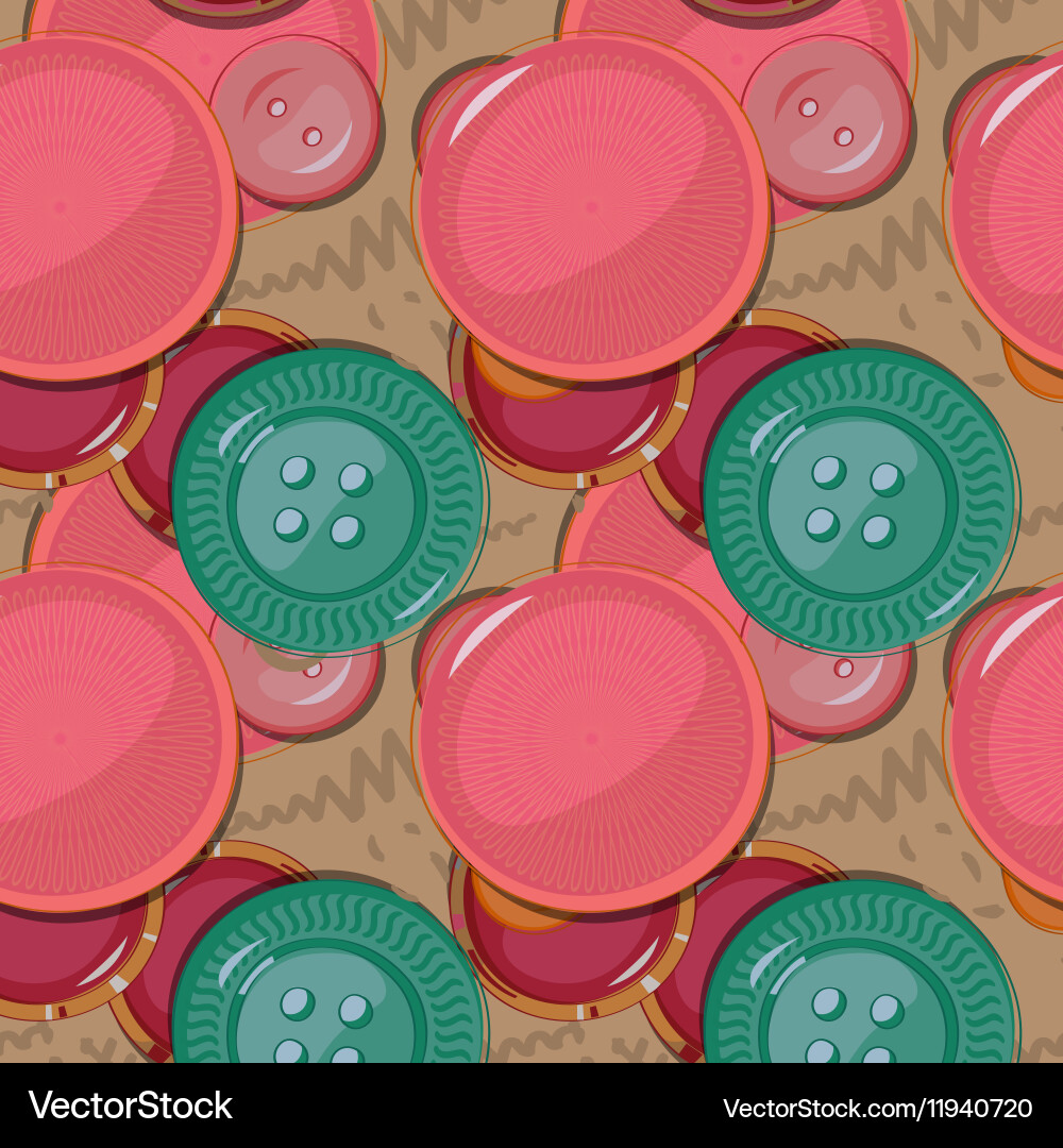 Seamless pattern with buttons vector image