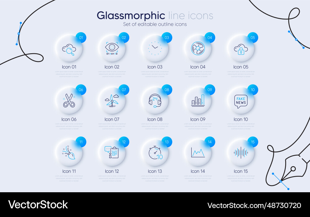 Set of diagram sound wave and graph chart line Set of diagram sound wave and graph chart line vector image