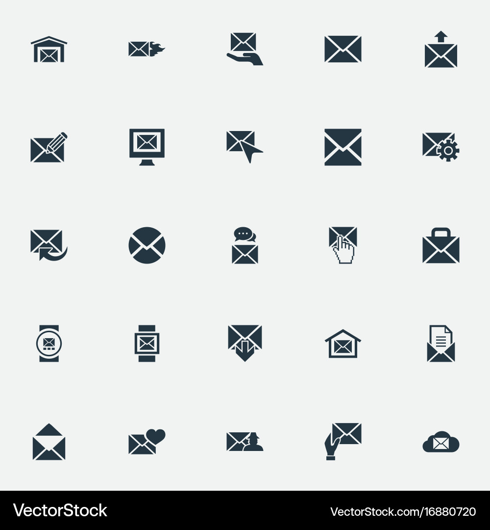 Set of simple mail icons Vector Image
