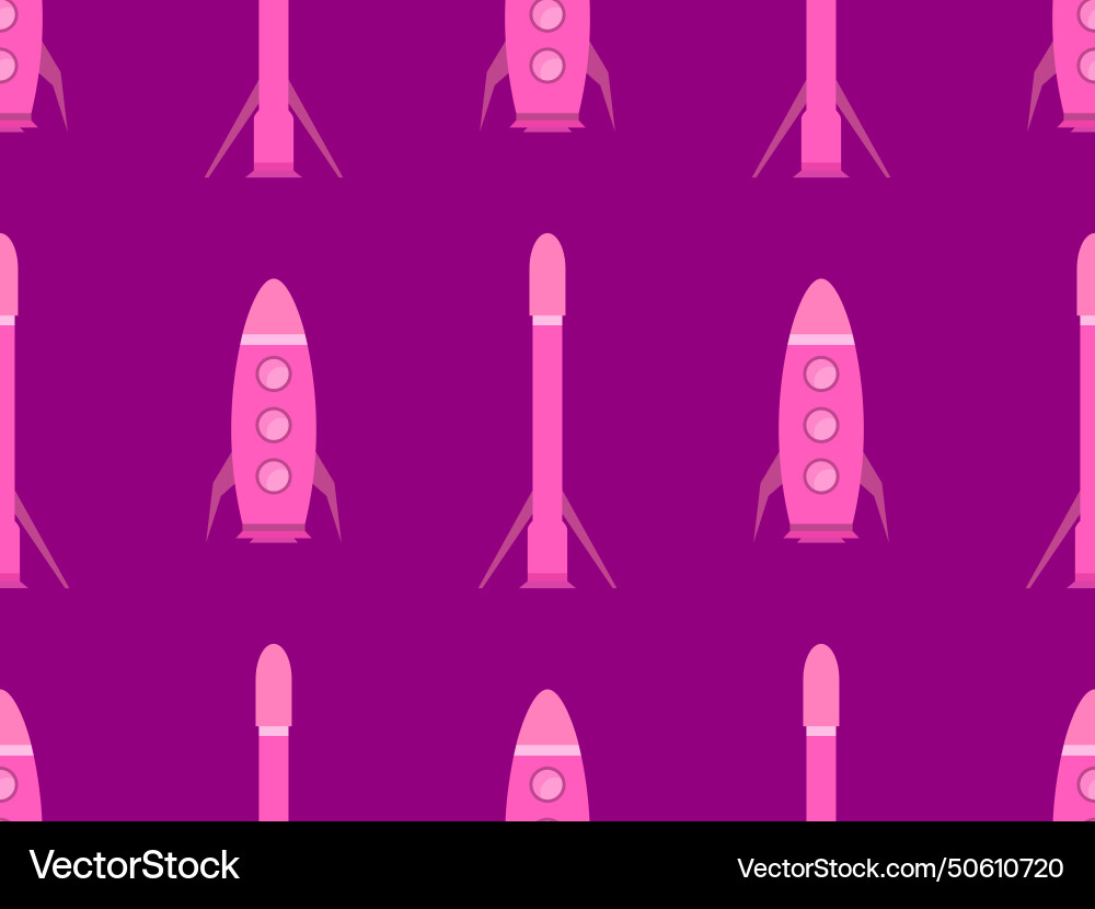 Spaceships seamless pattern orbital launch vector image