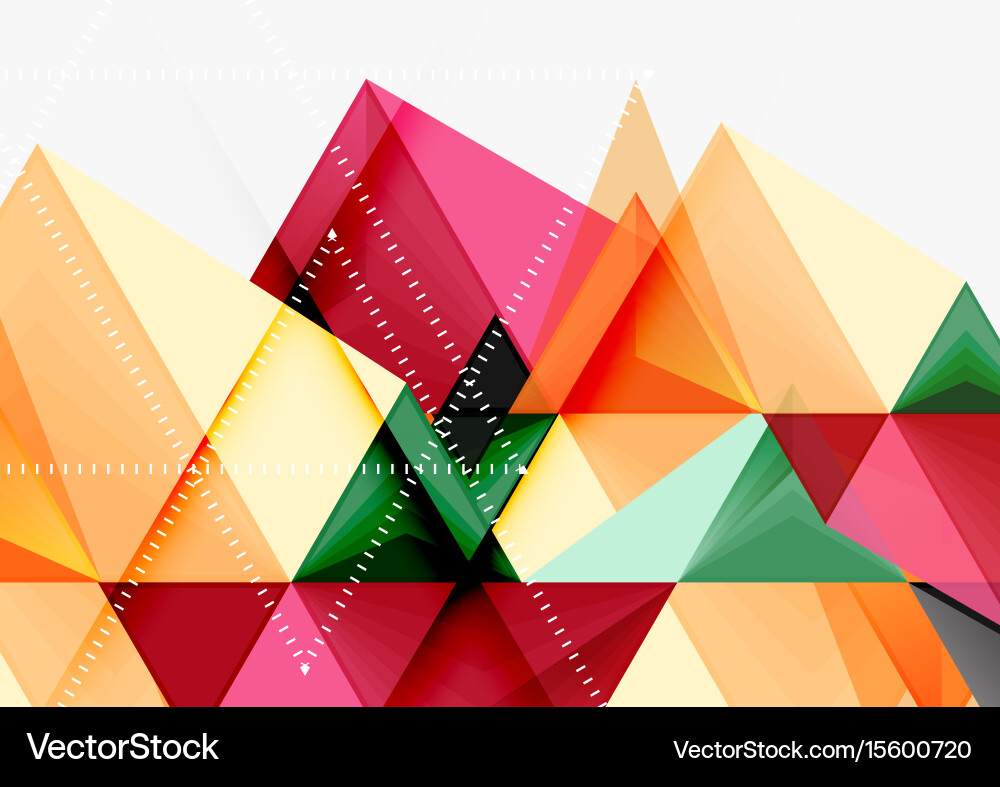 Triangular low poly a4 size geometric vector image